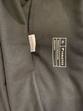 Fabletics Black Hoodie with Interior Logo - XL
